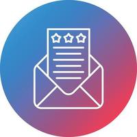 Mail Feedback Line Gradient Circle Background Icon vector