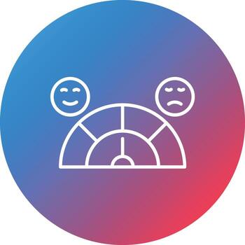 Satisfaction Survey Line Gradient Circle Background Icon vector