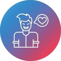 Please Like Line Gradient Circle Background Icon vector