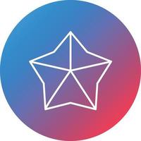 Star Line Gradient Circle Background Icon vector