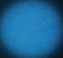 Blue knitted fabric texture as abstract background photo