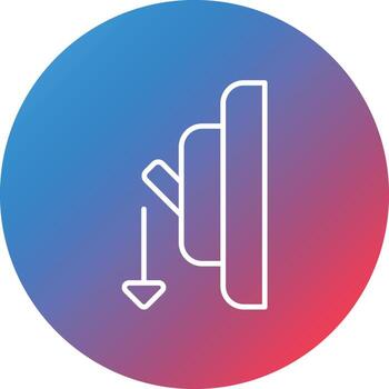 icono de fondo de círculo degradado de línea de utilización vector