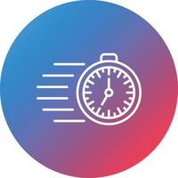 Speed Line Gradient Circle Background Icon vector