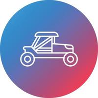 Buggy Line Gradient Circle Background Icon vector