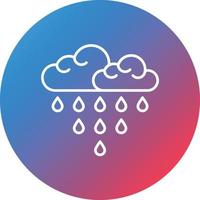 Monsoon Season Line Gradient Circle Background Icon vector