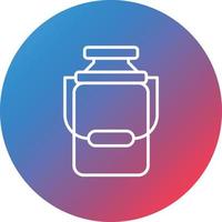 Milk Jar Line Gradient Circle Background Icon vector