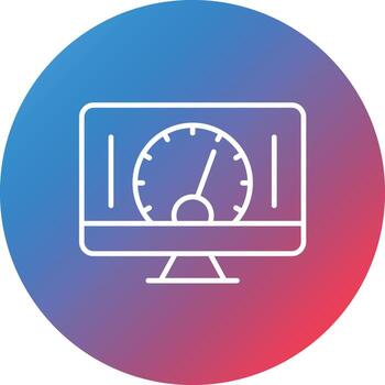 Performance Line Gradient Circle Background Icon vector