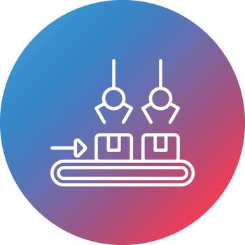 icono de fondo de círculo de degradado de línea de sistema de montaje flexible vector