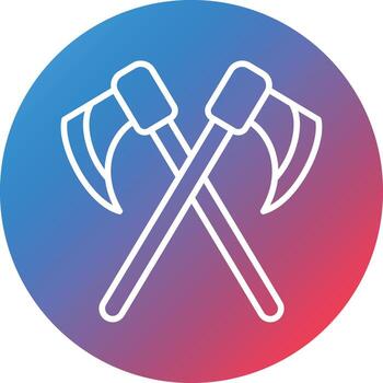 Two Axes Line Gradient Circle Background Icon vector