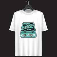 Car t-shirt design vector