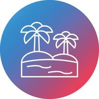 Oasis Line Gradient Circle Background Icon vector