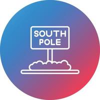 South Pole Line Gradient Circle Background Icon vector