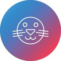 Seal Line Gradient Circle Background Icon vector