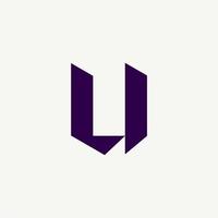 elementos de plantilla de diseño de icono de logotipo de letra u vector