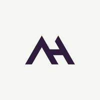 AH or HA logo. Unique attractive creative modern initial AH HA A H initial based letter icon logo vector