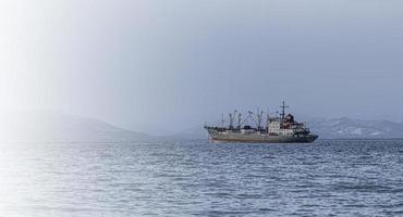 Fishing seiners in Avacha Bay in Kamchatka peninsula photo