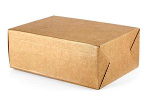 close up of a cardboard box on white background