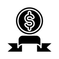 money with the ribbon icon vector