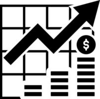 business chart, arrow up with stack of money vector