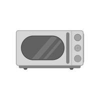 microwave flat design vector illustration. electric oven