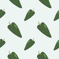 poblano pepper seamless pattern. chili seamless pattern flat design vector illustration