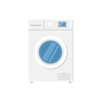 washing machine flat design vector illustration. Laundry service room vector illustration.