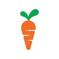 letra s zanahoria diseño símbolo logo vector