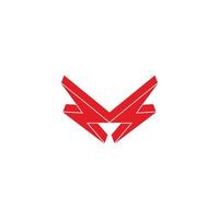 letter m electricity thunder flash linked logo vector