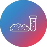 Soil Sampling Line Gradient Circle Background Icon vector