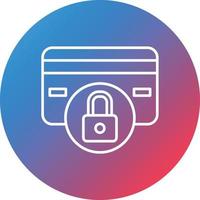 Payment Security Line Gradient Circle Background Icon vector