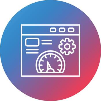 Page Optimization Line Gradient Circle Background Icon vector