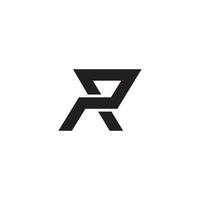 letter pr simple monoline geometric logo vector