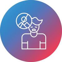 False Memory Line Gradient Circle Background Icon vector