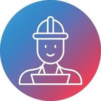 Qa Engineer Male Line Gradient Circle Background Icon vector