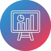 Statistics Line Gradient Circle Background Icon vector