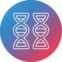 DNA Line Gradient Circle Background Icon vector