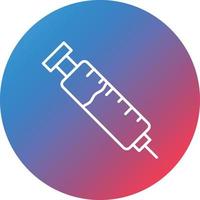 Syringe Line Gradient Circle Background Icon vector