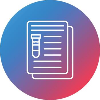 Notes Line Gradient Circle Background Icon vector