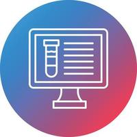 Computer Science Line Gradient Circle Background Icon vector