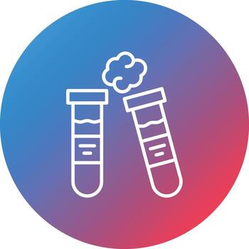Chemical Experiment Line Gradient Circle Background Icon vector