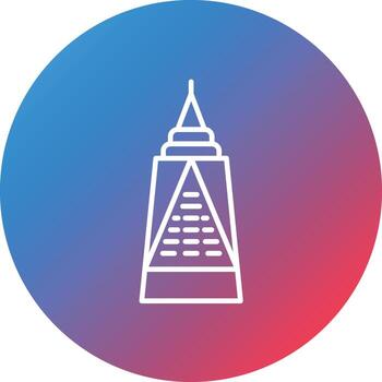 icono de fondo de círculo de gradiente de línea de centro comercial vector