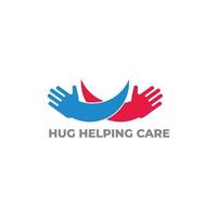 hug hand care motion design symbol vector