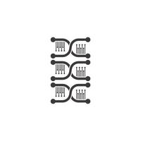 vector de símbolo genético de diseño geométrico plano simple de adn de grupo