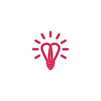 abstract light bulb shine idea lines design logo vector