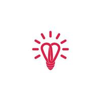 abstract light bulb shine idea lines design logo vector