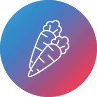 Carrots Line Gradient Circle Background Icon vector