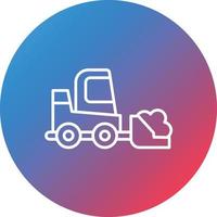 Loader Truck Line Gradient Circle Background Icon vector