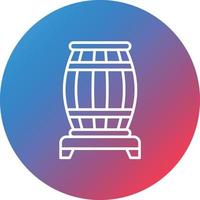 Barrel Line Gradient Circle Background Icon vector