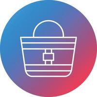 Totebag Line Gradient Circle Background Icon vector