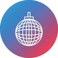 Disco Ball Line Gradient Circle Background Icon vector